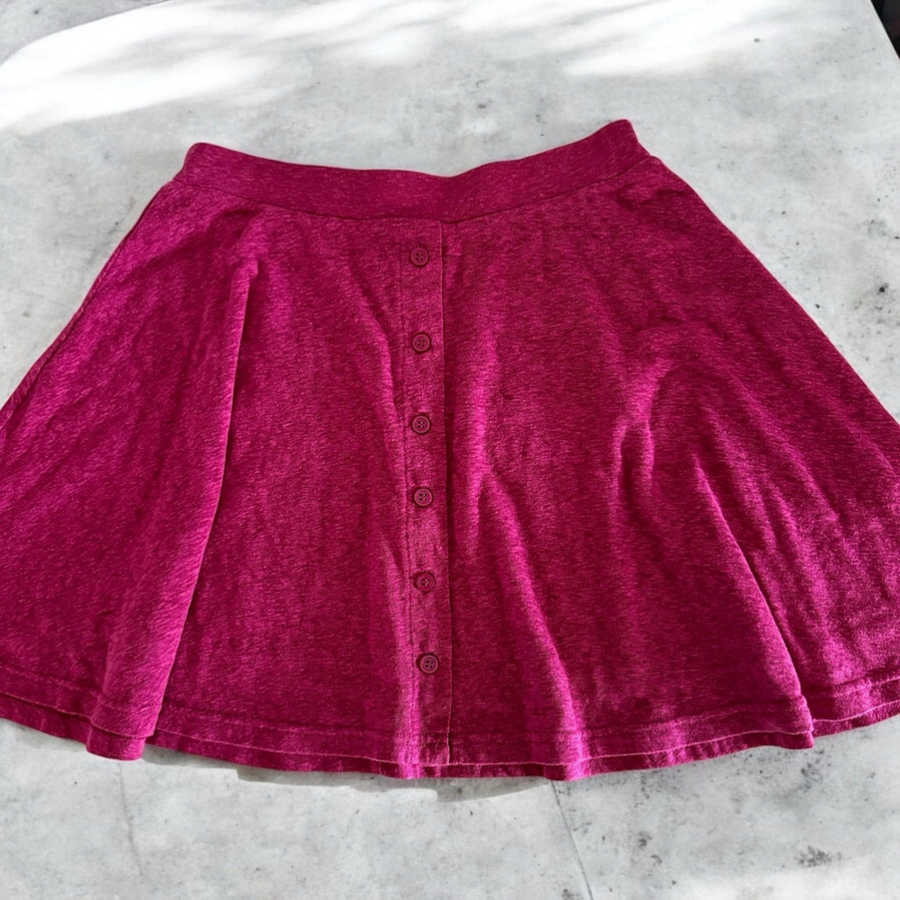 American Eagle Button Front A-line Mini Skirt
